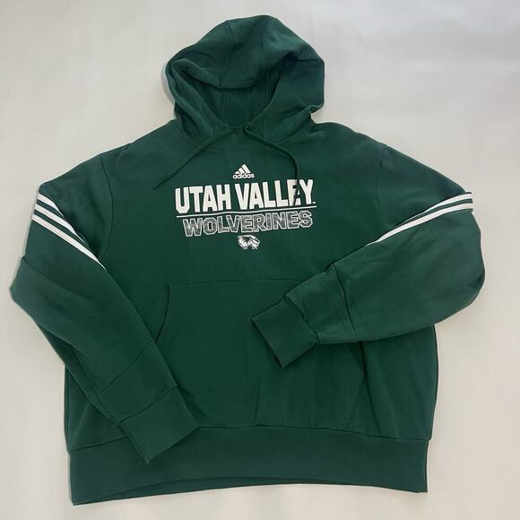 Adidas Men's Utah Valley Wolverines Green Pullover Hoodie Size XL - Picture 1 of 13
